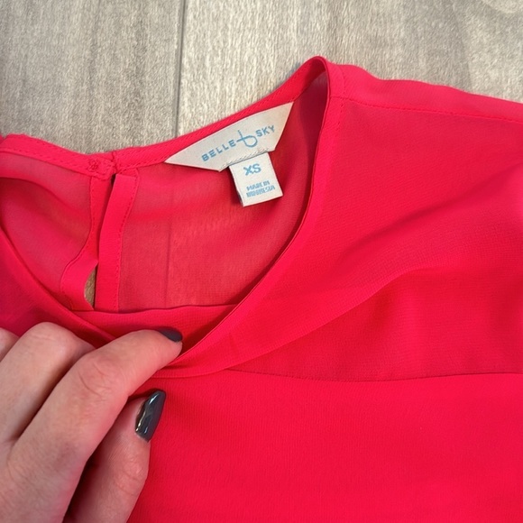 Belle Sky Flowy Elegant Bright Pink Women's Top - Picture 6 of 10